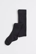Колготки хлопковые однотонные для девочки H&M 0665542038 110-116 см (4-6 years) Серый - изображение 1