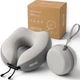 Подушка дорожная ортопедическая IDEIA TRAVEL Premium Memory Foam серая с кейсом и коробкой 27х26х17 см (8-36364) - изображение 1