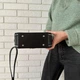Клатч каркасный черный 21x8,5x16 см экокожа для девушек на плечо - изображение 9