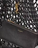 Жіноча сумка шоппер Saint Laurent Panier Medium Beaded Tote чорна плетена з дерев'яних намистин - зображення 8