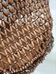 Жіноча сумка шоппер Saint Laurent Panier Medium Beaded Tote коричнева плетена з дерев'яних намистин - зображення 7