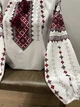 Стильна гуцульська вишиванка на білому домотканому полотні ручної роботи ж-3249. M - изображение 7