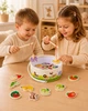 Дерев'яна магнітна риболовля Montessori, 30 різнокольорових фігурок на тему тварини та фрукти - зображення 6