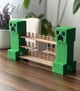 Поличка-органайзер для міні-фігурок у стилі гри Minecraft з двома кріперами. Aivory - изображение 2