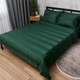 Комплект постельного белья Moon&Star Satin Stripe Emerald Luxe King Size 220x240 наволочки 2х40х60 (MS-820016975) - изображение 1