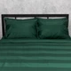 Комплект постельного белья Moon&Star Satin Stripe Emerald Luxe King Size 220x240 наволочки 2х40х60 (MS-820016975) - изображение 3