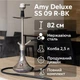 Кальян Amy Deluxe SS 09R BK чёрный перламутр 82см нержавебщая сталь полный комплект - изображение 2