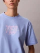 Футболка бавовняна жіноча Calvin Klein 403603766 XS Блакитна з принтом (1159865319) - зображення 5