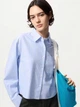 Рубашка женская Uniqlo 111495321 2XL Голубая (1159865541) - изображение 3