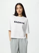Футболка хлопковая оверсайз короткая женская Uniqlo 956028825 XL Белая (1159870267) - изображение 1