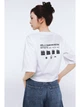 Футболка хлопковая оверсайз короткая женская Uniqlo 956028825 XL Белая (1159870267) - изображение 3