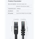 Патч-корд 15м UTP cat 6 RJ45 TopSpeed Ethernet Flat Cable Black Essager (EXCWXB-JSE01) - изображение 10