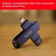 USB флеш накопитель SanDisk 128GB Phone Drive for iPhone Metallic Sky Lightning/Type-C U (SDIXD0N-128G-GN6NE) - изображение 6