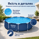 Каркасный бассейн Bestway Steel Pro 305×76 см круглый сине-серый на 4678 л, сборный садовый бассейн с трехслойной ПВХ-чашей - изображение 4