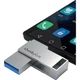 Металевий USB-флеш-накопичувач ThinkPlus Lenovo 50 ГБ, подвійний інтерфейс USB 3.2 та Type-C, велика ємність, сумісний із телефонами та комп'ютерами, USB-накопичувач для бізнесу та офісу, серія MU90 - зображення 2