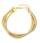 Браслет потрійний багатошаровий Fashion Jewelry переплетені ланцюги масивний біжутерія, золотистий колір (SVS) - зображення 2