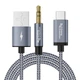 Автомобільний аудіокабель CABLE CREATION AUX з двома входами для зарядки та музики Type-C - 3,5 мм, 1,2 метра, сумісний з Apple 15, Huawei Mate60, кабель для підключення динаміка телефону та передачі даних - изображение 7