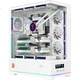 AOC AICG880W белый, корпус для игрового компьютера EATX, панорамный обзор на 270°, быстросъемная конструкция, поддержка двух видеокарт в 9 слотах, совместимость с системами водяного охлаждения 480 мм, цифровой дисплей. - изображение 3