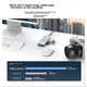 USB-концентратор UNITEK USB 3.2, 10 Гбіт/с, з блоком живлення Type-C, кабель 1 м - зображення 5