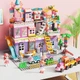 FEELO сумісний з великими частинками LEGO будівельних блоків, іграшка для складання для дітей, хлопчиків та дівчаток, подарунок на день народження, вілла дівчинки 1675 - изображение 4