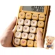 Калькулятор Deli Butter Bear механический настольный, NS043-B, зеленый - изображение 3