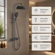 Душевая система со смесителем Faucet CR-25HT030, Графит / Тропический душ для душевой кабины и ванной (md-17764) - изображение 2