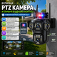 Уличная PTZ камера видеонаблюдения ZD-12-4G Поворотная система 4-х камер с сигнализацией для охраны периметра Комплект внешнего видеомониторинга с подсветкой и микрофоном MD17683 - изображение 1