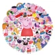 Набор стикеров стикерпак 50 шт Свинка Пеппа Пеппа Пиг Peppa Pig виниловые водостойкие наклейки - изображение 3