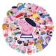 Набор стикеров стикерпак 50 шт Свинка Пеппа Пеппа Пиг Peppa Pig виниловые водостойкие наклейки - изображение 7