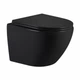 Унитаз подвесной Qtap Jay Ultra Quiet 485х360х320 мм с сиденьем Slim Duroplast Soft-close Quick Relase QT07335177MB Черный - изображение 1