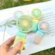 Ручной вентилятор на аккумуляторе Mini Fan односкоростной мини вентилятор, голубой - изображение 6