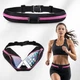 Сумка на пояс для спорта и бега Sport waist bag, спортивная сумка для телефона, 2 отделения, черная с красным - изображение 4