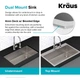 Кухонна мийка Kraus Standart PRO 635х559 мм KHT301-25 - зображення 4