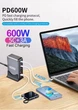 Блок питания Type-C зарядное устройство USB Хаб GaN 600Вт быстрая зарядка для ноутбука и телефона PD 140Вт LS-494 - изображение 7