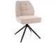 Стул кухонный обеденный мягкий John Raven Бежевая ткань / Черный каркас Signal - изображение 6