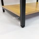 Стелаж підлоговий 4-ярусний 135×60×40 см для дому та кухні, етажерка з полицями з ЛДСП та металевим каркасом та гачками для книг, декору, посуду та побутових речей Золотистий дуб, YM-065-4-GoldenOak - зображення 8