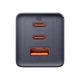 Мережевий зарядний пристрій Baseus PD/QC 65W 2xUSB-C | USB-A with USB-C to USB-C Cable 1 m Grey (P10110812827-Z1) - зображення 4