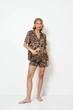 Піжама жіноча з шортами Aruelle Shani pajama short S тигровий принт - зображення 3