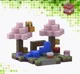 Магнітний конструктор Minecraft Вечірка під сакурою 128шт + 4 фігурки Майнкрафт Дитячий конструктор - зображення 1