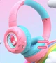 Детские беспроводные наушники с единорогом Onikuma B-75 с Bluetooth 5.4, RGB-подсветкой, микрофоном и защитой слуха 85 дБ До 50 часов работы Розовые - изображение 4