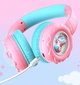 Детские беспроводные наушники с единорогом Onikuma B-75 с Bluetooth 5.4, RGB-подсветкой, микрофоном и защитой слуха 85 дБ До 50 часов работы Розовые - изображение 8