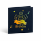 Музыкальная поздравительная открытка «Happy Birthday» с объемным тортом внутри и подсветкой, Синий - изображение 2