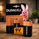 Батарейка Duracell 9V Extra Life 6LR61/MN1604 алкалиновая - изображение 1