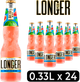 Упаковка слабоалкогольного напитка LONGmixER Арбуз-Мята 7% 0.33 л x 24 шт (4820201995402_4820201996218) - изображение 1
