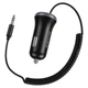 Автомобильный Bluetooth-ресивер с АЗУ Borofone BC64 Contento 15W AUX Адаптер с кабелем 3.5мм Black - изображение 5