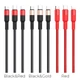Кабель HOCO X26 Xpress one pull three charging cable iP+Micro+Type-C Black+Red - изображение 5