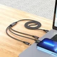 Кабель HOCO X76 3-in-1 Super charging cable (iP+Type-C+Micro) Black - зображення 6