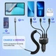 Автомобильное быстрое зарядное устройство 60W 4-Port USB C Car Charger: адаптер в прикуриватель 12V-24V с пружинным кабелем Type С - изображение 6