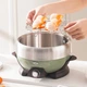 Электрическая кастрюля ERNTE Small Green Pot 3L, электрическая кастрюля для приготовления пищи, электрическая сковорода, многофункциональная домашняя плита, подходит для 3-4 человек, EHP-24013S оливково-зеленого цвета - изображение 6