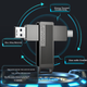 Флеш память USB Lenovo SX5 Pro 128GB USB 3.2 Gen1 + Type-C Grey - изображение 6